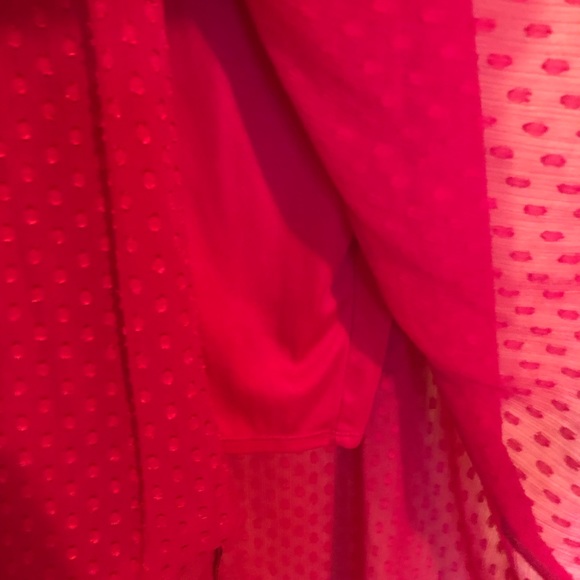 Vince Camuto Clip Dot Illusion Midi Wrap Dress - Size 8 - Color Raspberry - Picture 6 of 6